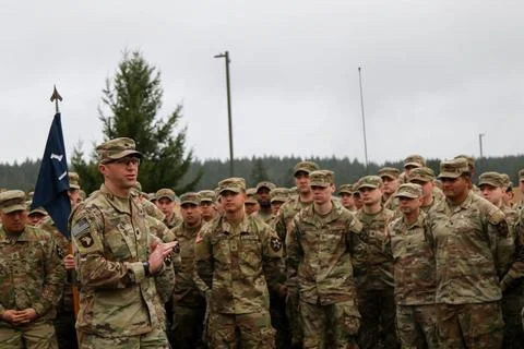 RECORD DATE NOT STATED  Lt. Col. Nick Stout, battalion commander 2-1 Infan... Stock Photos