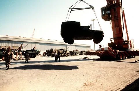 RECORD DATE NOT STATED An M-998 high-mobility multipurpose wheeled vehicle... Stock Photos