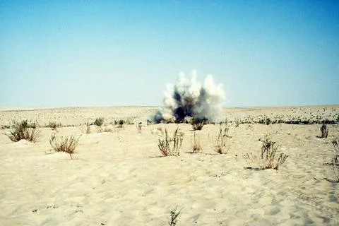 RECORD DATE NOT STATED An M-47 Dragon missile explodes during a live fire ... Foto stock