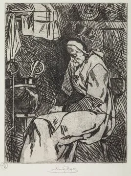 RECORD DATE NOT STATED  Ma Tante Johanna (My aunt Johanna) prints, etching... Stock Photos