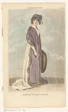 RECORD DATE NOT STATED  Magazine of Female Fashions of London and Paris, N... Stock Photos
