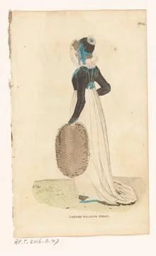 RECORD DATE NOT STATED  Magazine of Female Fashions of London and Paris, N... Stock Photos