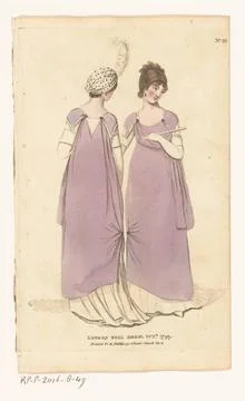 RECORD DATE NOT STATED  Magazine of Female Fashions of London and Paris, N... Stock Photos