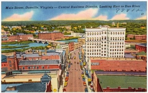 RECORD DATE NOT STATED Main Street, Danville, Virginia -- Central Business... Stock Photos