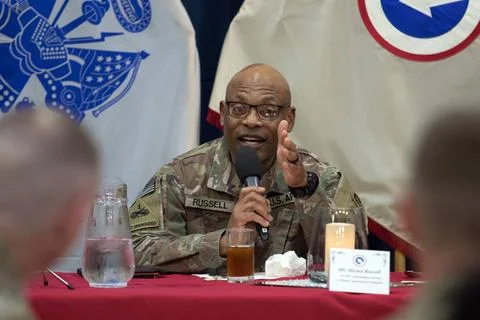 RECORD DATE NOT STATED Maj. Gen. Michel M. Russell Sr., the commanding gen... Stock Photos