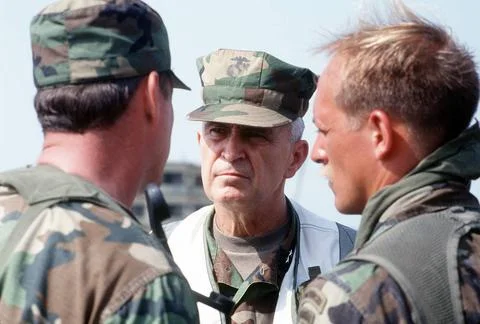 RECORD DATE NOT STATED MAJ. GEN. Henry C. Stackpole III, commanding genera... Stock Photos