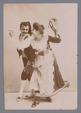 RECORD DATE NOT STATED  Male and Woman Dance the Tarantella in Hotel Tramo... Stock Photos
