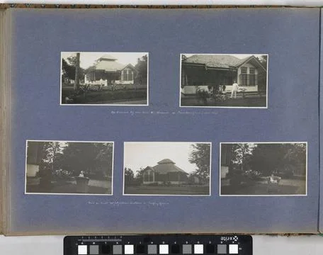 RECORD DATE NOT STATED  Man standing in front of the home of C. Kroese of ... Stock Photos