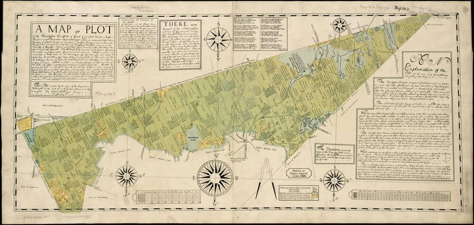 RECORD DATE NOT STATED A map or plot of the twenty-five divisions of land ... Fotos de archivo