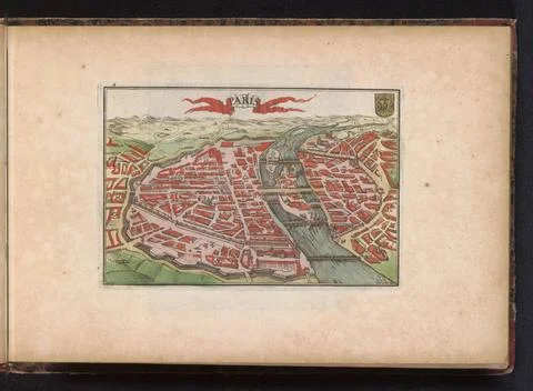 RECORD DATE NOT STATED  Map of Paris, Anonymous, 1735 Map of Paris, in a n... Stock Photos