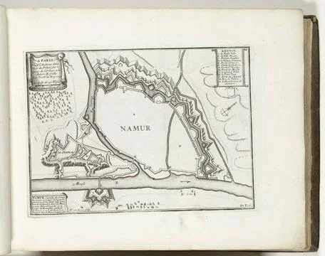RECORD DATE NOT STATED  Map of Namur, 1693, 1693 print Map of the fortific... Stock Photos
