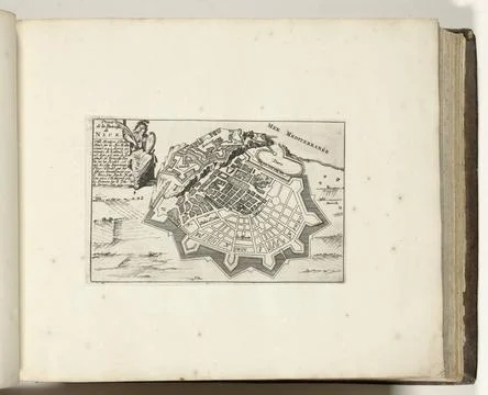 RECORD DATE NOT STATED  Map of Nice, 1693, 1693 print Map of the reinforce... Fotos Stock