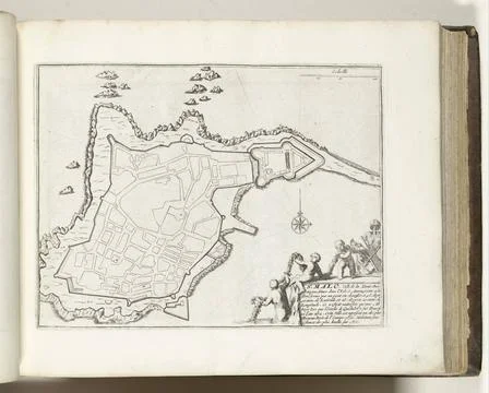RECORD DATE NOT STATED  Map of Saint-Malo, ca. 1693-1695, 1693-1695 print ... Fotos Stock