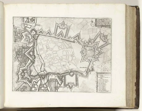 RECORD DATE NOT STATED  Map of Cambrai, ca. 1695, 1695 - 1697 print Map of... Fotos Stock