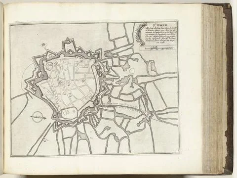 RECORD DATE NOT STATED  Map of Saint-OMER, ca. 1693-1696, 1693-1696 print ... Fotos Stock