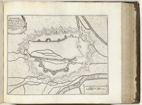 RECORD DATE NOT STATED  Map of Augsburg, ca. 1693-1696, 1693 - 1696 print ... Stock Photos