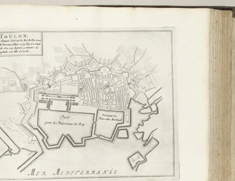 RECORD DATE NOT STATED  Map of Toulon, ca. 1693-1696, 1693 - 1696 print Ma... Stock Photos