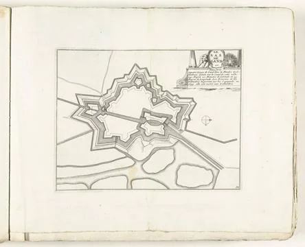 RECORD DATE NOT STATED  Map of SAS-Van-Gent, ca. 1702, 1702-1703 print Map... Fotos Stock