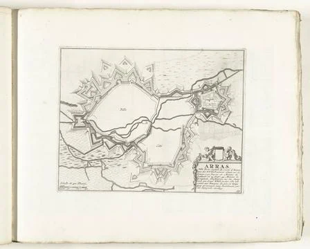 RECORD DATE NOT STATED  Map of Arras, ca. 1702, 1702 - 1703 print Map of t... Fotos Stock