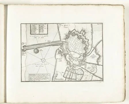 RECORD DATE NOT STATED  Map of Dunkirk, ca. 1702, 1702 - 1703 print Map of... Fotos Stock