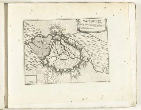 RECORD DATE NOT STATED  Map of Valenciennes, ca. 1702, 1702 - 1703 print M... Fotos Stock