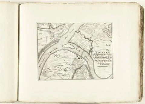RECORD DATE NOT STATED  Map of Koblenz, ca. 1702, 1702 - 1703 print Map of... Fotos Stock