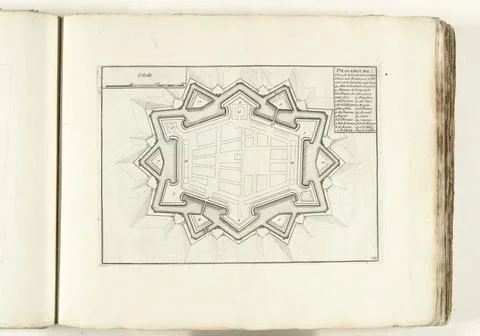 RECORD DATE NOT STATED  Map of Phalsbourg, ca. 1702, 1702 - 1703 print Map... Fotos Stock