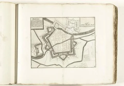 RECORD DATE NOT STATED  Map of Belfort, ca. 1702, 1702 - 1703 print Map of... Fotos Stock