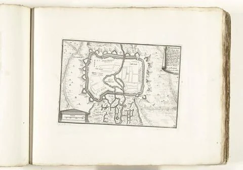 RECORD DATE NOT STATED  Map of Haguenau, ca. 1702, 1702 - 1703 print Map o... Stock Photos