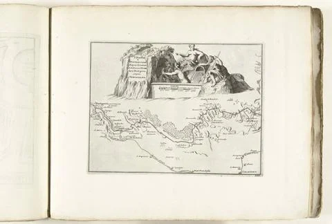 RECORD DATE NOT STATED  Map of the new channel from Pontgouin to Versaille... Stock Photos