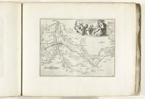 RECORD DATE NOT STATED  Map of the new channel from Pontgouin to Versaille... Stock Photos