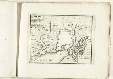 RECORD DATE NOT STATED  Map of La Rochelle, ca. 1702, 1702 - 1703 print Ma... Fotos Stock