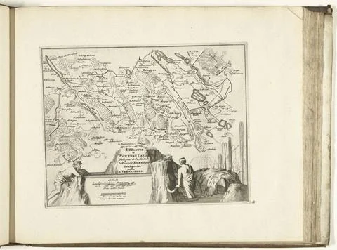 RECORD DATE NOT STATED  Map of the New Canal From Pontgouin to Versailles ... Stock Photos