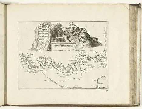 RECORD DATE NOT STATED  Map of the new channel from Pontgouin to Versaille... Stock Photos