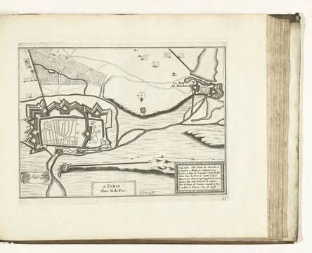 RECORD DATE NOT STATED  Map of Calais, 1726, 1726 print Map of the reinfor... Fotos Stock