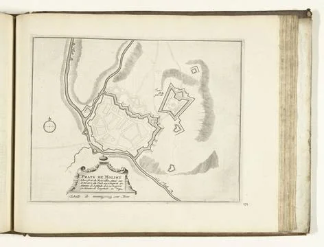 RECORD DATE NOT STATED  Map of Prats-de-Mollo-La-Preste, 1726, 1726 print ... Stock Photos
