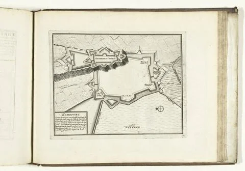 RECORD DATE NOT STATED  Map of Homburg, 1726, 1726 print Map of the reinfo... Stock Photos