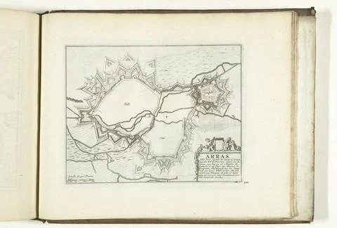 RECORD DATE NOT STATED  Map of Arras, 1726, 1726 print Map of the defenses... Fotos Stock