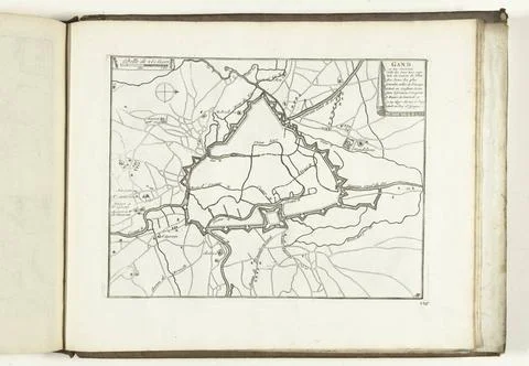 RECORD DATE NOT STATED  Map of Ghent, 1726, 1726 print Map of the defenses... Fotos Stock