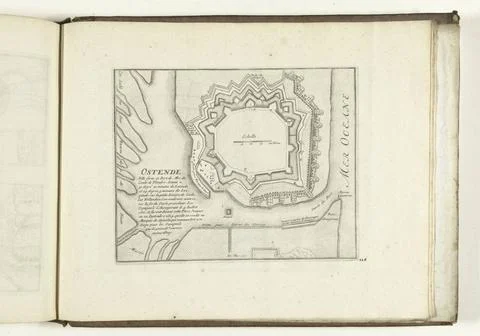 RECORD DATE NOT STATED  Map of Ostend, 1726, 1726 print Map of the defense... Fotos Stock