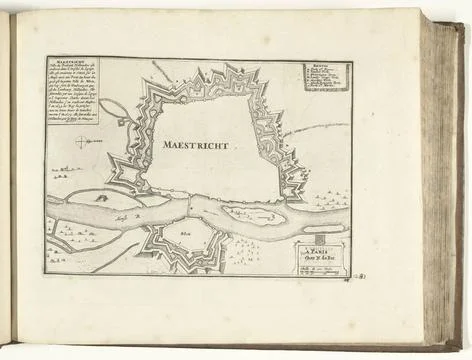 RECORD DATE NOT STATED  Map of Maastricht, 1726, 1726 print Map of the rei... Fotos Stock