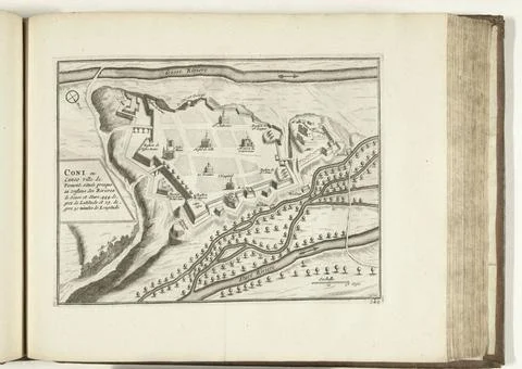 RECORD DATE NOT STATED  Map of Cuneo, 1726, 1726 print Map of the reinforc... Fotos Stock