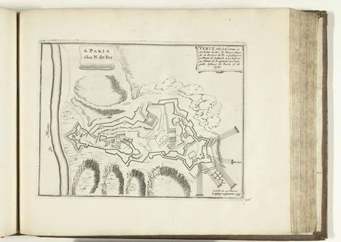 RECORD DATE NOT STATED  Map of Verua, 1726, 1726 print Map of the reinforc... Fotos Stock