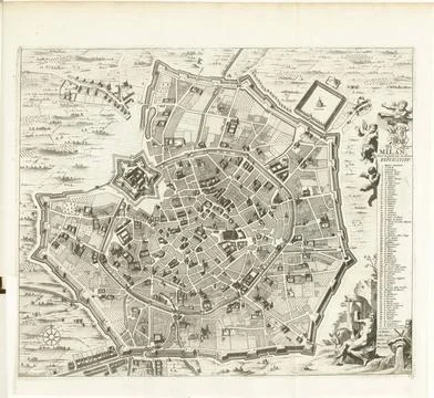 RECORD DATE NOT STATED  Map of Milan, 1726, 1726 print Map of the Italian ... Stockfoto's
