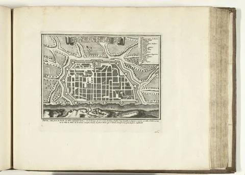 RECORD DATE NOT STATED  Map of Pavia, 1726, 1726 print Map of the reinforc... Stock Photos
