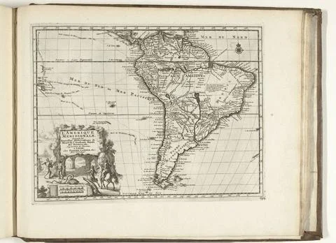 RECORD DATE NOT STATED  Map of South America, 1726, 1726 print Map of Sout... Stock Photos
