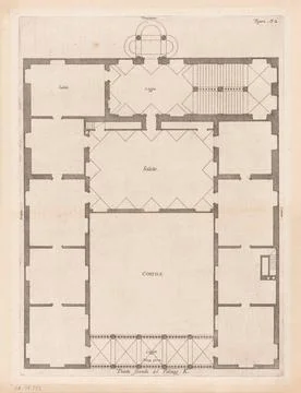 RECORD DATE NOT STATED  Map of the first floor of the Palazzo Lercari paro... Stock-Fotos