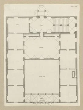 RECORD DATE NOT STATED  Map of the first floor of the Palazzo Lercari paro... Stock-Fotos