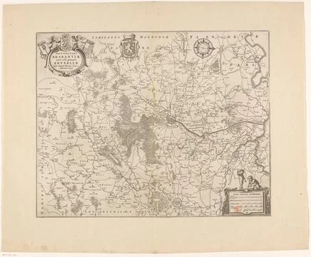RECORD DATE NOT STATED  Map of the quarter of Brussels, part of the Duchy ... Stock Photos