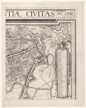 RECORD DATE NOT STATED  Map of Brussels (part at the top right), Anonymous... Stock Photos